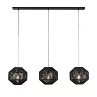 Searchlight 3-lichts hanglamp Wicker 11201-3BK - thumbnail