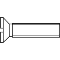 TOOLCRAFT 889732 Verzonken schroeven M4 12 mm Sleuf DIN 963 Staal Verzinkt 1 stuk(s)