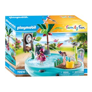 Family Fun - Leuk zwembad met watersplash Constructiespeelgoed