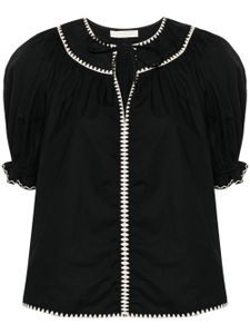 Ulla Johnson blouse Ruby à manches bouffantes - Noir