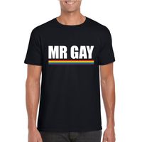 LGBT shirt zwart Mister Gay heren - thumbnail