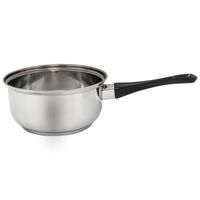 RVS steelpan/sauspan 16 cm met bakeliet handgreep - thumbnail