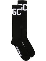 GCDS chaussettes à logo en intarsia - Noir