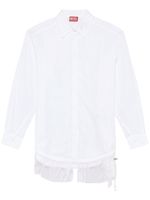 Diesel chemise en coton C-ENTEL à design superposé - Blanc