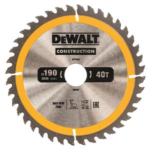 DeWalt Accessoires Cirkelzaagblad 190x30x40t, positief 10°, kerf 2,6mm - DT1945-QZ