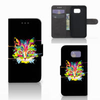Samsung Galaxy S6 | S6 Duos Leuk Hoesje Cat Color