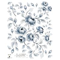 Muursticker - Blauwe rozen decoratieve set