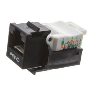 Haiqoe Ethernet jack Toolless CAT5E UTP Keystone zwart