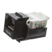 Haiqoe Ethernet jack Toolless CAT5E UTP Keystone zwart - thumbnail