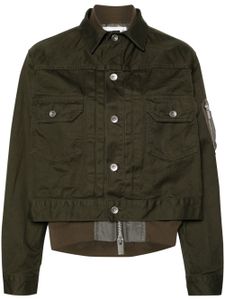 sacai veste bomber à effet superposé - Vert