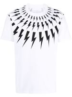 Neil Barrett t-shirt en coton à imprimé Thunderbolt - Blanc