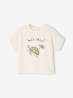 'Zeedieren' baby T-shirt met korte mouwen beige - thumbnail