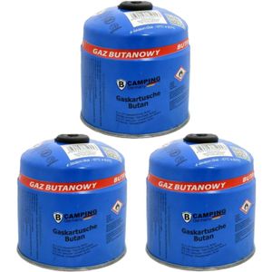 Butaangaspatroon navulling - 3x - 500 gram - voor camping kookpit/kookstel