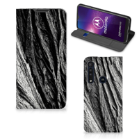 Book Wallet Case Motorola One Macro Boomschors Grijs