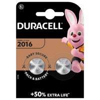 Duracell lithium-knoopcelbatterij. Type 2016 2er Pack metallic