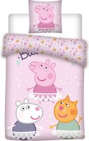 Peppa Pig Dekbedovertrek 3 pigs 140 x 200 cm roze - thumbnail