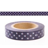 Washi plakband blauw met sterren   - - thumbnail