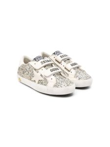 Golden Goose Kids baskets Old School à paillettes - Blanc