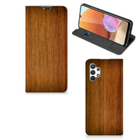 Samsung Galaxy A32 4G | A32 5G Enterprise Editie Book Wallet Case Donker Hout