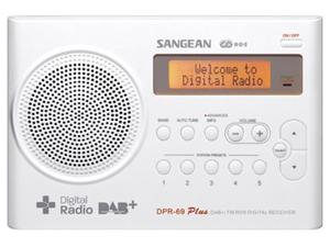 Sangean DPR-69+ Transistorradio DAB+, VHF (FM) Acculaadfunctie Wit