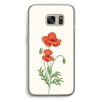 Red poppy: Samsung Galaxy S7 Transparant Hoesje