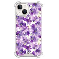 iPhone 13 shockproof hoesje - Floral violet