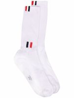 Thom Browne chaussettes à rayures tricolores - Blanc - thumbnail