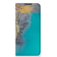 OPPO A54 5G | A74 5G | A93 5G Standcase Marble Blue Gold - thumbnail