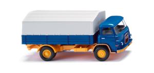 Wiking 0411 02 H0 Vrachtwagen MAN Pritwagen MAN 415 blauw/melongeel