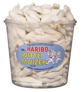 Haribo Haribo Silo Witte Muizen 150 Stuks 1050 Gram