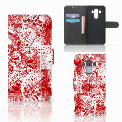 Telefoonhoesje met Naam Huawei Mate 10 Pro Angel Skull Rood Telefoonhoesje met Naam Huawei Mate 10 Pro Angel Skull Rood
