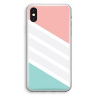 Strepen pastel: iPhone X Transparant Hoesje - thumbnail