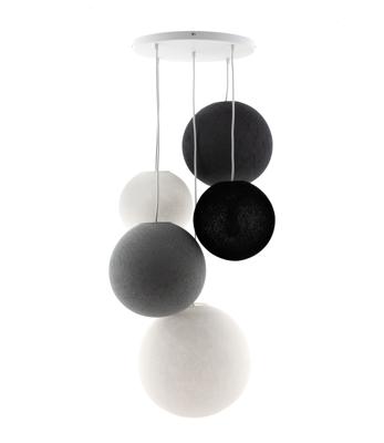 Cotton Ball Lights vijfvoudige hanglamp grijs - Shades of Grey (5-Deluxe)