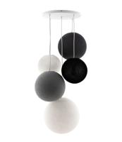 Cotton Ball Lights vijfvoudige hanglamp grijs - Shades of Grey (5-Deluxe)