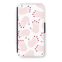 Hands pink: iPhone 8 Flip Hoesje - thumbnail