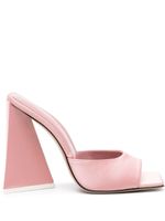 The Attico mules Devon 110 mm en satin - Rose - thumbnail