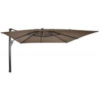 Taurus Zweefparasol taupe 400x300 cm rechthoekige parasol