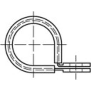 TOOLCRAFT 137645 Buisklem Klemmen 15 mm Galvanisch verzinkt staal 100 stuk(s)