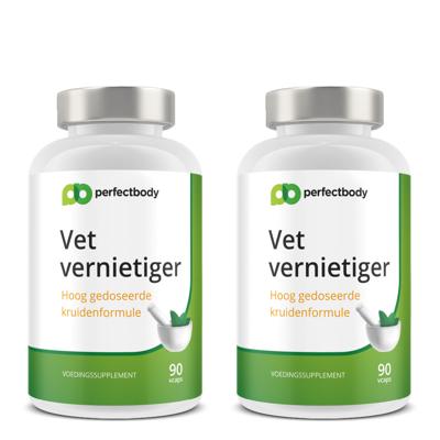 Perfectbody Vet Vernietiger 2-pack - 180 Vcaps Perfectbody Vet Vernietiger 2-pack - 180 Vcaps
