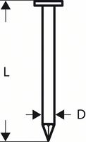 Bosch Accessoires Rondkopstripspijker SN21RK 80G 3,1 mm, 80 mm, verzinkt, glad 3000st - 2608200034