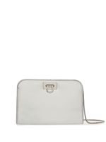 Ferragamo mini pochette Diana à effet métallisé - Argent