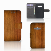 Samsung Galaxy Xcover 3 | Xcover 3 VE Book Style Case Donker Hout