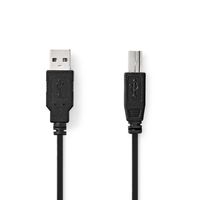 Nedis CCGB60100BK10 USB-kabel USB 2.0 2 m USB A USB B Zwart - thumbnail