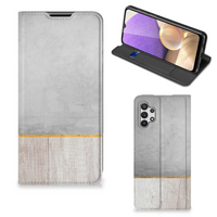 Samsung Galaxy A32 5G Book Wallet Case Wood Concrete