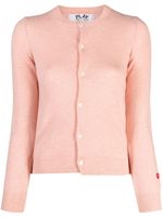 Comme Des Garçons Play cardigan en laine à patch cœur - Rose