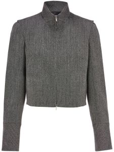 Ferragamo veste en tweed à fermeture zippée - Gris