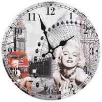 vidaXL Wandklok Vintage-stijl Marilyn Monroe Keukenklok Klok Klokken Tijd