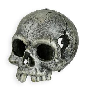 A CAST IRON SKULL TEA LIGHT HOLDER