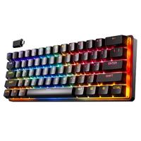 SteelSeries Apex Pro Mini Wireless HyperMagnetic-gamingtoetsenbord, 's werelds snelste toetsenbord, compact 60% ontwerp, RGB, PBT-keycaps, Bluetooth, 2,4-GHz, USB-C, Amerikaanse QWERTY-indeling