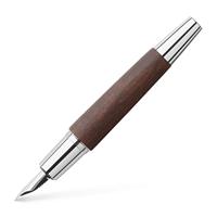 Faber-Castell 148210 - vulpen e-motion hout, donkerbruin, veerbreedte M, incl. geschenkverpakking en converter
